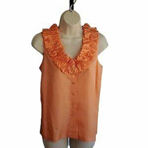 J. Crew Annalise ruffle neck sleeveless top Size 2